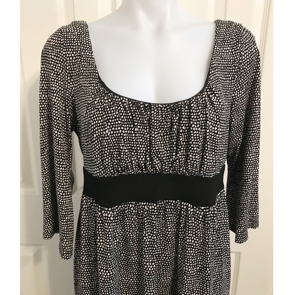 Tiana B, Babydoll Style Patterning Dress - Picture 5 of 7